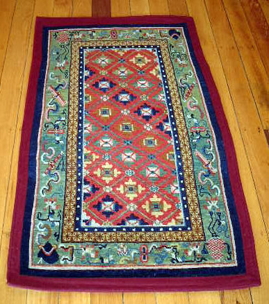 100-knot rug, Tibet, early 20th century, wool